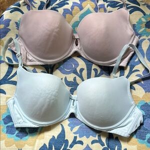 Women's Intimates Set - Pink and Light Blue Bras: Size 36B by Liz Claiborne